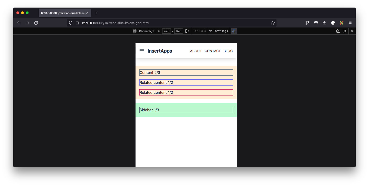 Tailwindcss template preview 7 mobile.